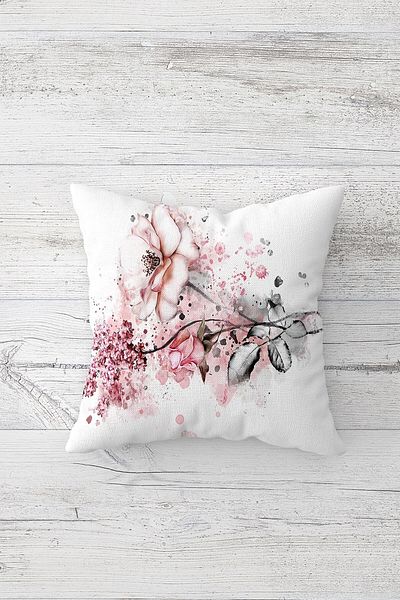 linazaitun One Side Printed Hidden Zipper Washable Stain Resistant Decorative Throw Pillow Cover Pillow Case