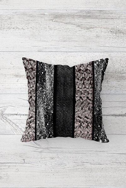 linazaitun Tek Tarafı Baskılı Gizli Fermuarlı Yıkanabilir Leke Tutmaz Dekorat...