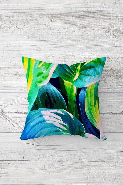 linazaitun One Side Printed Hidden Zipper Washable Stain Resistant Decorative Throw Pillow Cover Pillow Case