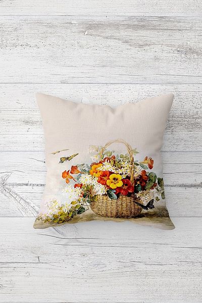 linazaitun One Side Printed Hidden Zipper Decorative Pillowcase Throw Pillow Case Seat Pillowcase