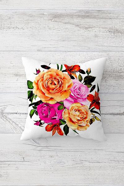 linazaitun One Side Printed Hidden Zipper Decorative Pillowcase Throw Pillow Case Seat Pillowcase