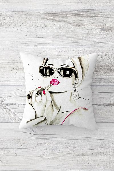 linazaitun One Side Printed Hidden Zipper Decorative Pillowcase Throw Pillow Case Seat Pillowcase