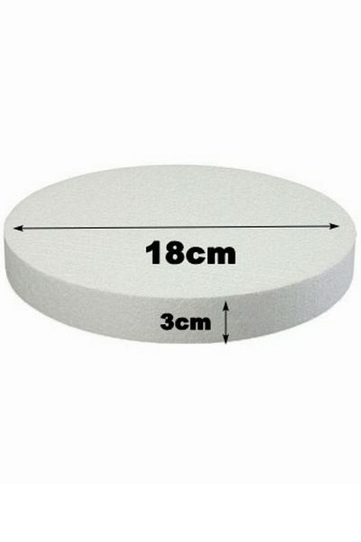 ELGALA Styrofoam Foam Cake Mat Round (18x3 Cm)