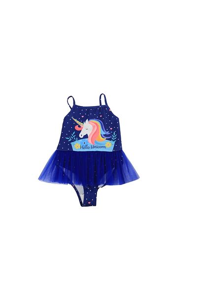 Gülersan Tekstil Girl's Swimsuit Unicorn Digital Printed Sea Pool Swimsuit
