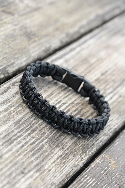 Otantik Bijuteri سوار باراكورد أسود للرجال