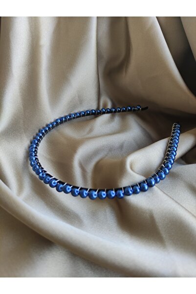 DOĞA ART STORE Αξεσουάρ για τα μαλλιά της νύφης με μπλε μαργαριτάρια με χάντρες