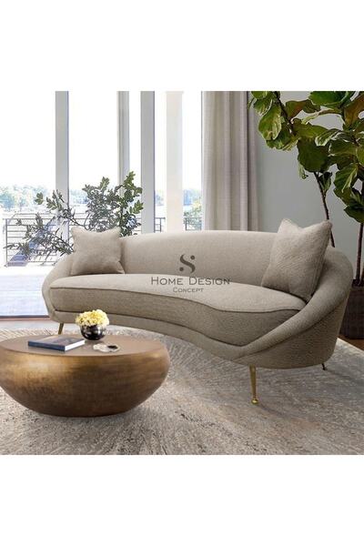 S Home Design Concept Lucca Fasülye Kanepe / Koltuk, Teddy, Vizon
