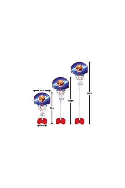 DEDE Ayaklı Ayarlanabilir 3 Farklı Boy Basket Potası 03407