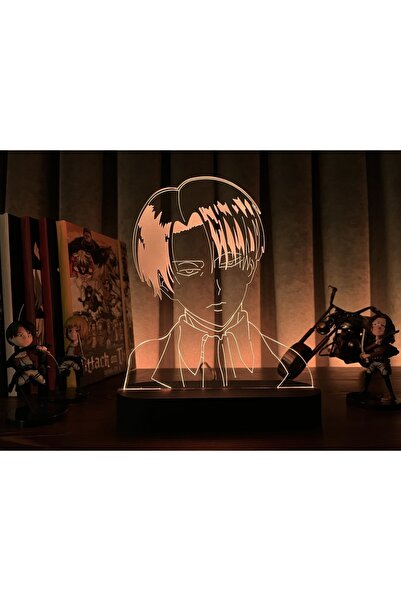 PETRADESIGN Attack On Titan Levi Ackerman Anime Masa Lambası