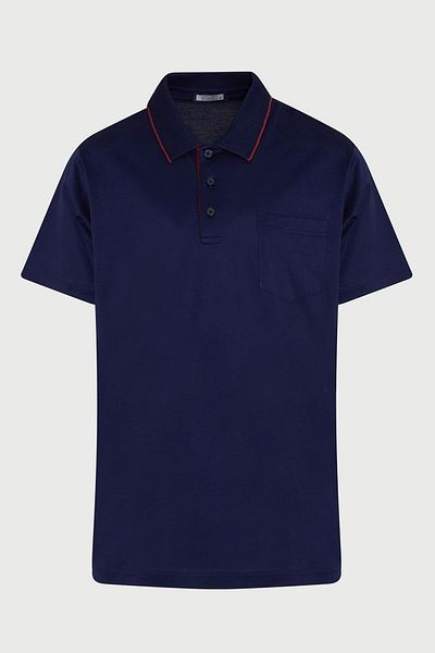 Hatemoğlu Μπλουζάκι πόλο με κανονική εφαρμογή Navy Blue 100% βαμβακερό μπλουζάκι