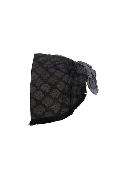 IŞIN Women's Black Patterned Short Pareo