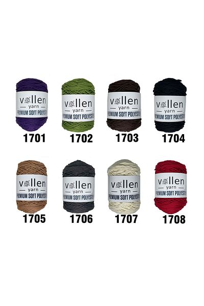 vollen yarn Πολυεστερικό μαλακό σχοινί μακραμέ χόμπι 250 γραμμάρια-175 μέτρα σχοινί τσάντας Premium πολυεστερικό σχοινί μακραμέ Supla