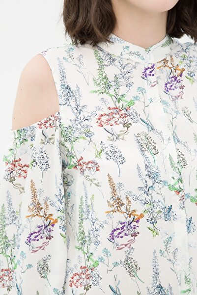 Koton Női fehér mintás ing 6YAL61395JW