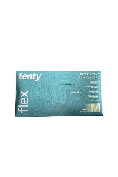 Tenty Latex Powdered Exam Gloves -m- 1 Pack