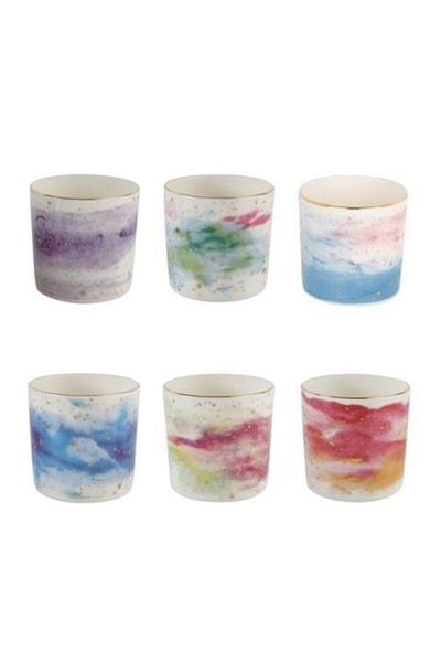 Porland Cosmos Series 6 Pieces Porcelain Cup Set 230cc