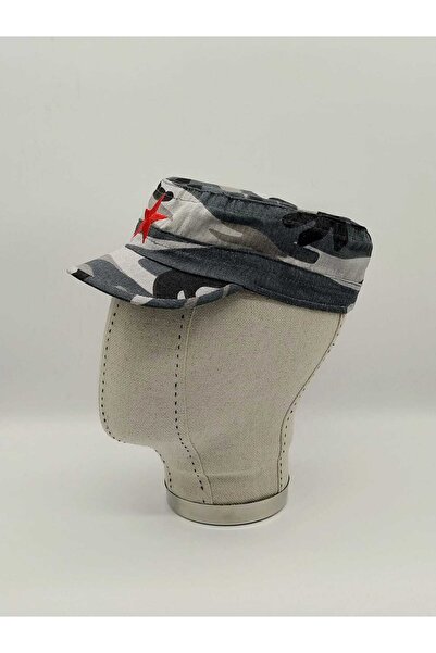 Shopiolog Унісекс Castro Червона зірка Капелюх з камуфляжним візерунком, регульований ззаду