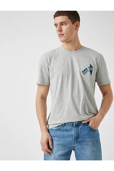 Koton Ανδρικό μπλουζάκι Standard Fit με στάμπα