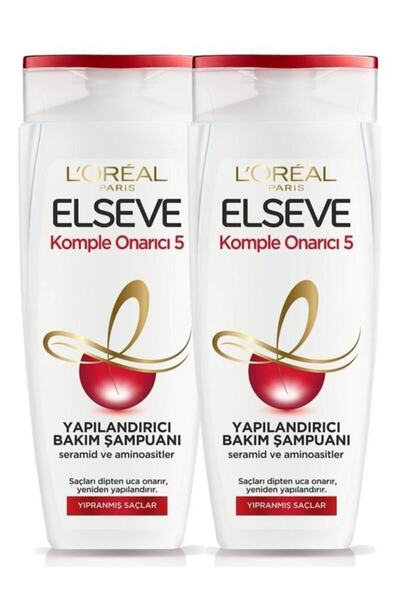 ELSEVE L'oréal Paris Komple Onarıcı 5 Yapılandırıcı Bakım Şampuanı 2'si 1 Arada 450 Ml 2 Adet
