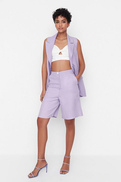 Trendyol Collection Lila gewebte Shorts TWOSS22SR00154