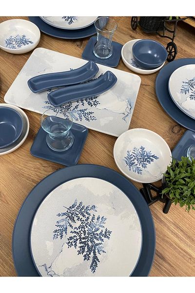 Keramika Set Breakfast Blue Magic 25 Pieces for 4 Persons
