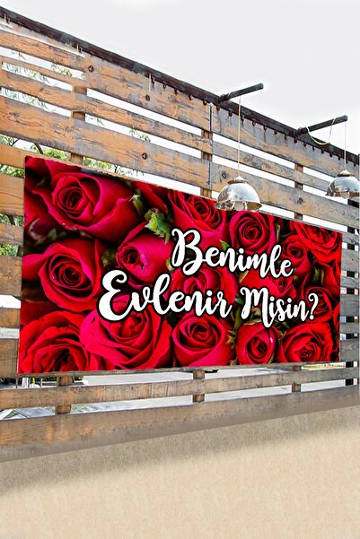 Postermanya Evlilik Teklifi Pankart, Benimle Evlenir Misin Branda Afiş 2