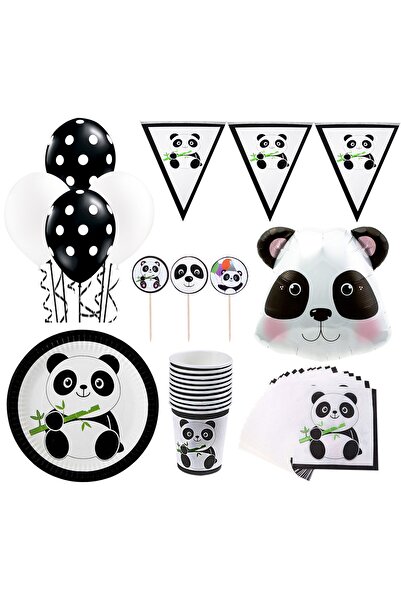 Partimarka مجموعة حفلات مفهوم الباندا لـ 16 شخصًا