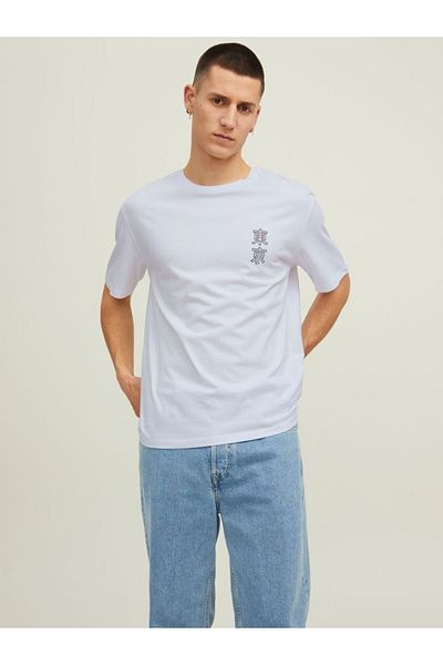 Jack & Jones Japan Men's White T-Shirt ( 12210323 -W)