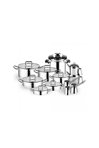 Aryıldız Vento Prestige 22 Parça Cam Kapak Ideal Çelik Çeyiz Seti