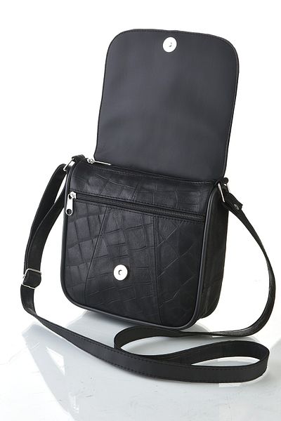 fubileather Geantă de umăr zilnică pentru femei din piele naturală - imprimeu șarpe
