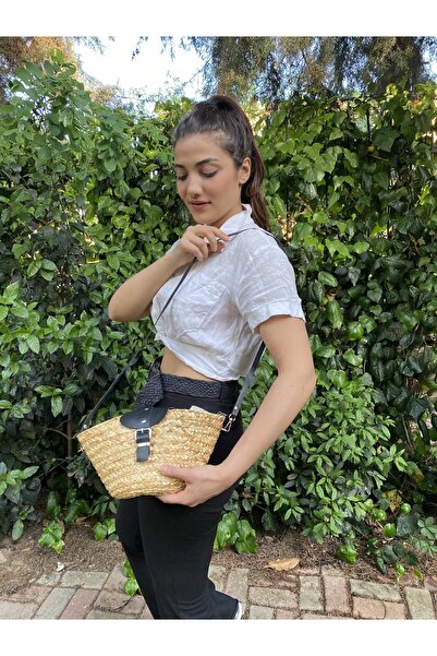 laviyonsa Σχεδιαστική Ψάθινη Τσάντα