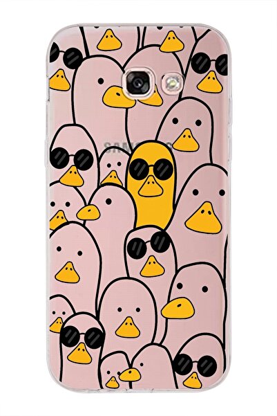 PrintiFy Samsung Galaxy A5 (2017) Uyumlu Kapak Duck Tasarımlı Şeffaf Silikon ...