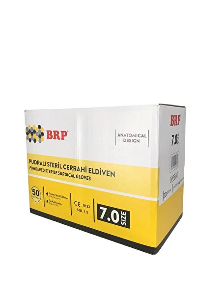 BRP Steril Cerrahi Lateks Eldiven Pudralı No:7 1 Kutu 50 Çift