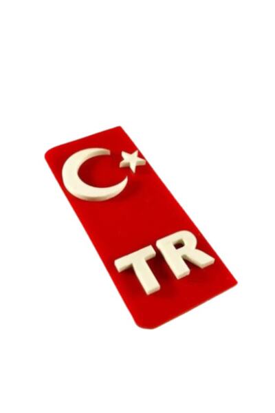 Genel Markalar Tr Plaka Stıcker Kabartmalı 2'li - Türkiye Plaka Stıcker Kabar...