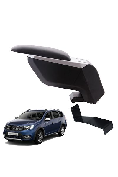 3 Tıkla Dacia Logan Mcv 2020 Gray-black Armrest Armrest with No-Punching Steel Legs