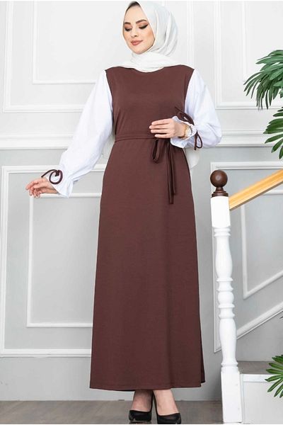 İPEK TUTUŞ Γυναικείο φόρεμα με μανίκια Hijab