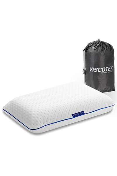 VİSCOTEX Perna de voiaj ortopedica Visco 40x25x10 Cm / Perna de voiaj, alba
