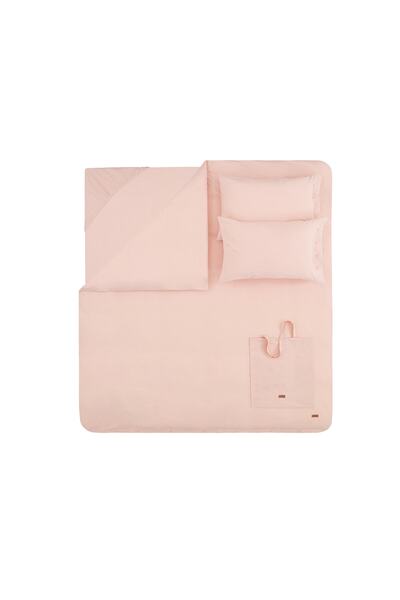 Yataş Plain Oversized Ranforce Washable Duvet Cover Set - Blush