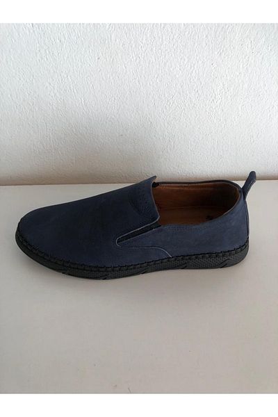 SÜMER Ανδρικά παπούτσια τύπου Navy Blue Casual από γνήσιο δέρμα σουέτ