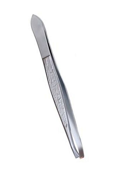 Trina Chrome Flat Mouth Tweezers 78697415511522