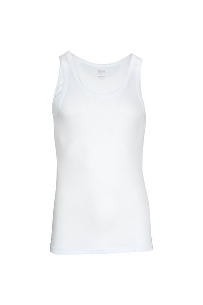 BSM 2-Piece Men's White Cotton Camisole Tank Top