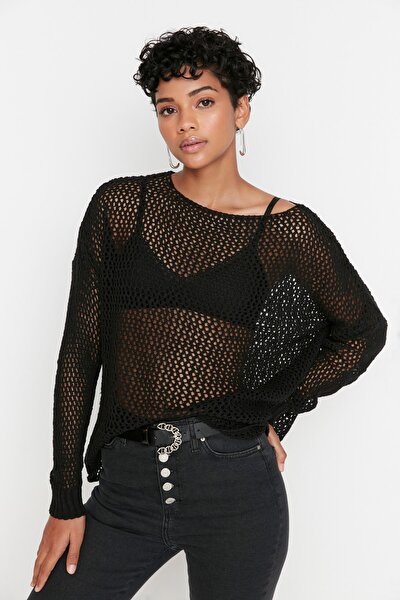Trendyol Collection Sweater - Black - Regular fit