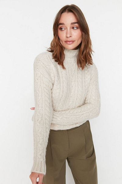 Trendyol Collection Pulover de tricotaj cu detalii Stone Knit TWOAW23KZ00854
