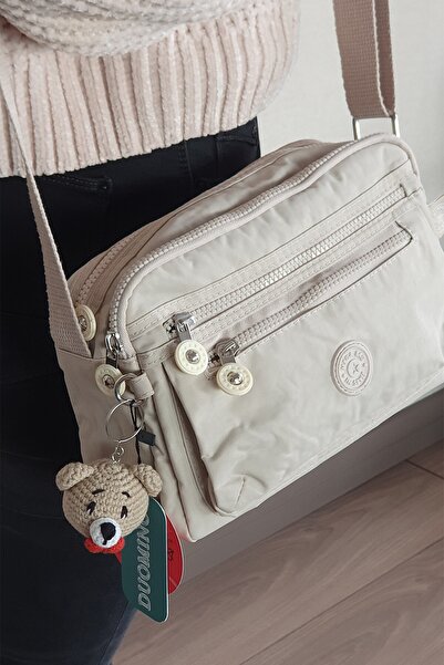 FCSTORE Women's Multi-Pocket Adjustable Cross Strap Shoulder Bag + Teddy Bear...