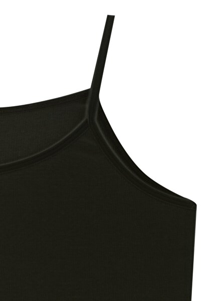 BSM 2-Piece Women's Black Cotton Camisole Rope Strap Tank Top