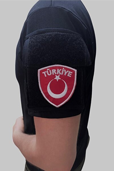 Silyon Askeri Giyim Kırmızı-beyaz Türkiye Yazılı Peç-patch