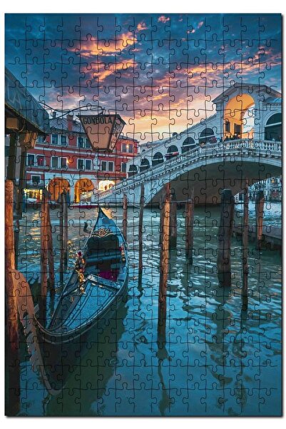 Cakapuzzle Cakasepetim İtalya Venedik Gondol ve Bulutlu Gökler 255 Parça Puzzle Yapboz Mdf (Ahşap)