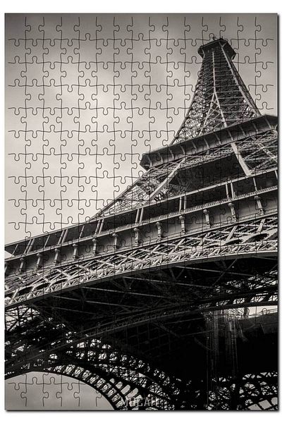 Cakapuzzle Eiffel Tower Paris France Gray Visual 500 Piece Puzzle Jigsaw Puzzle Mdf (WOOD)