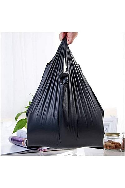 KURTSAN AMBALAJ A Quality Plastic Market Bag Black Medium Size