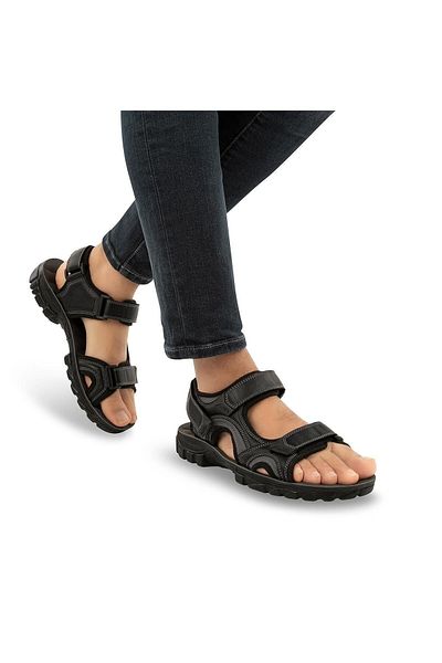 Muya Taurus Anatomical Black Sandals
