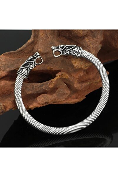 northstarshop Viking Kurt Kafası Iskandinav Motifli Ayarlanabilir Açık Erkek ...